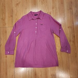Saint James 100% Linen Shirt | Pink | Shell Buttons | French Classic